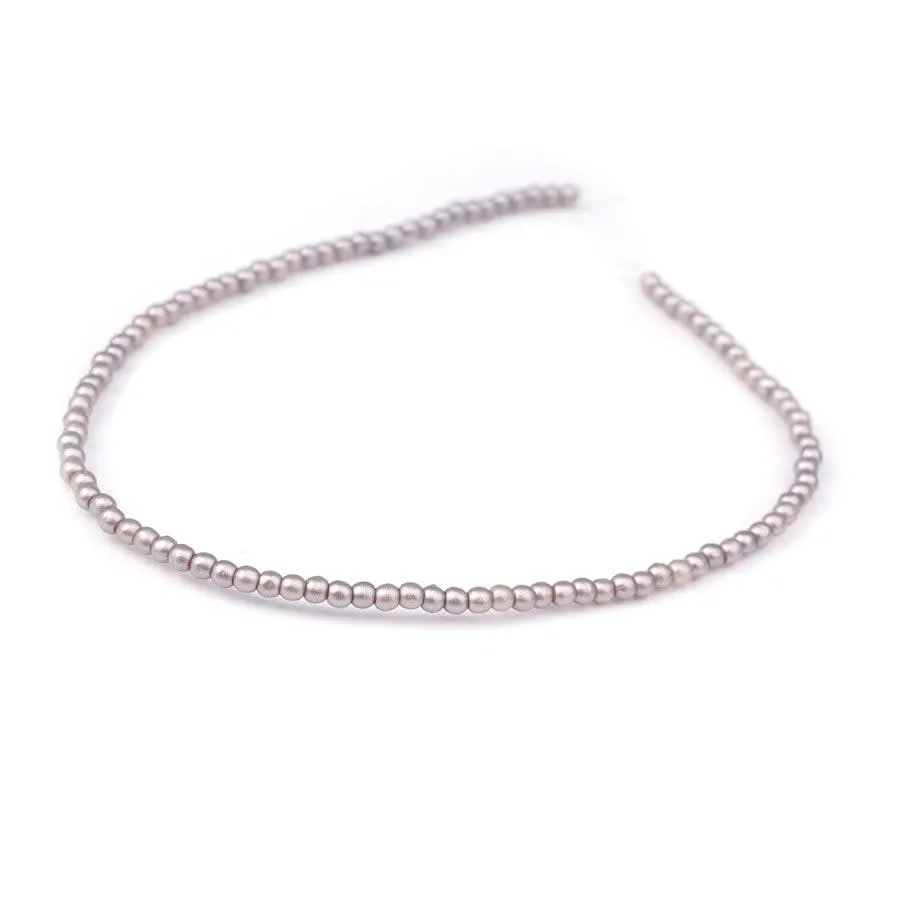 2mm Brown Sugar Czech Glass Pearls Strand