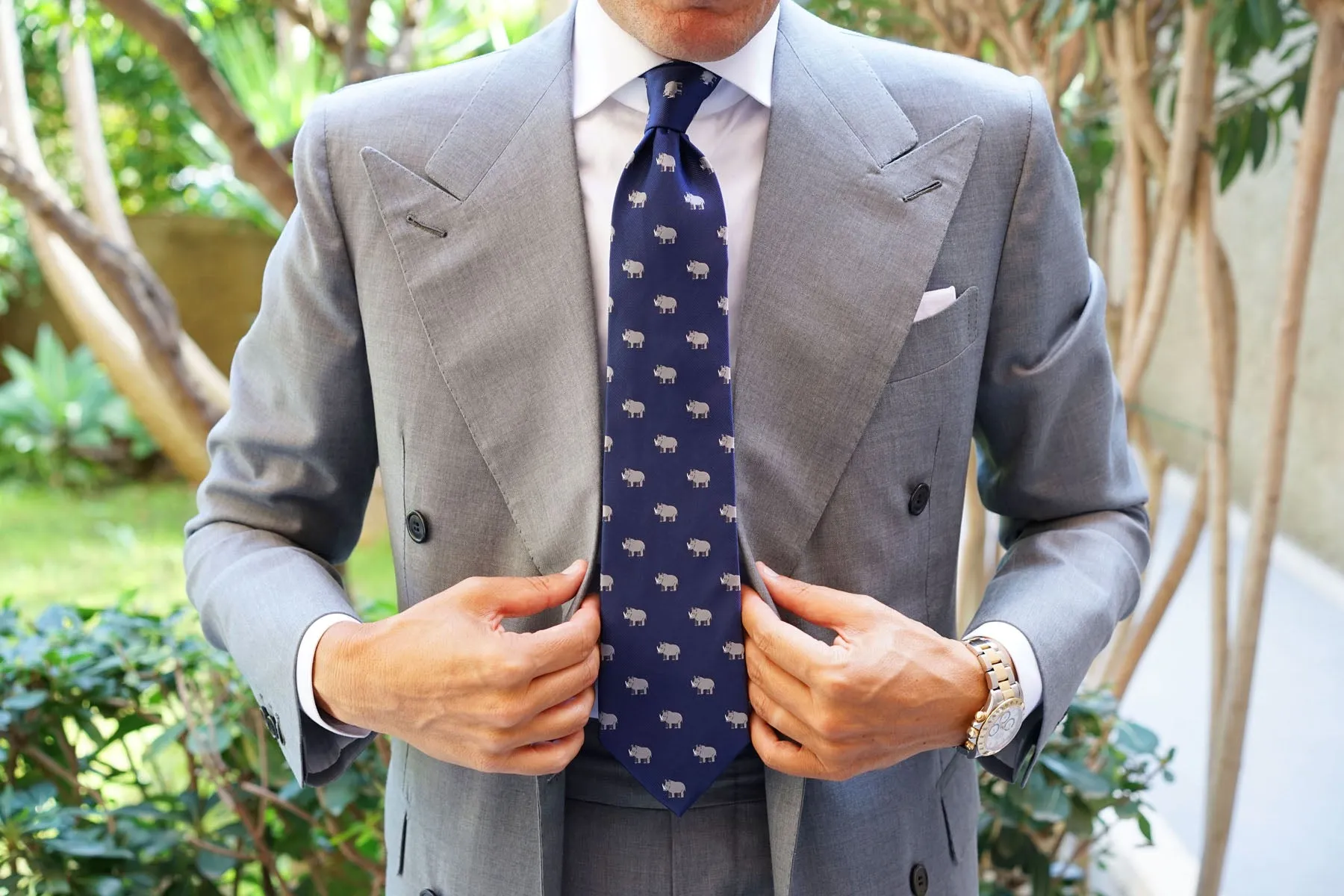 African Rhino Necktie