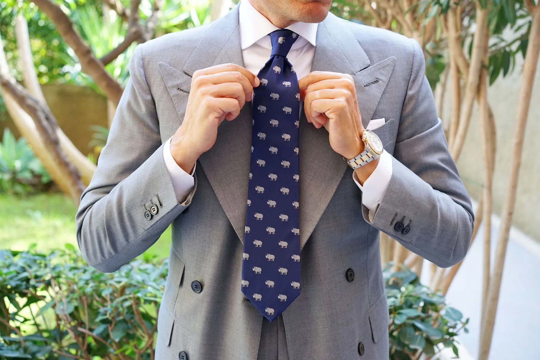African Rhino Necktie