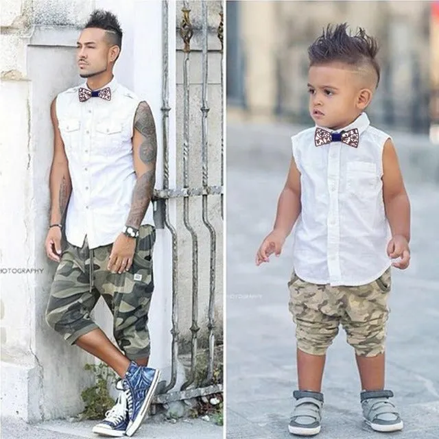 Arthur Adult & Kid's Bloom Wooden Bow Tie Set (6 Styles)