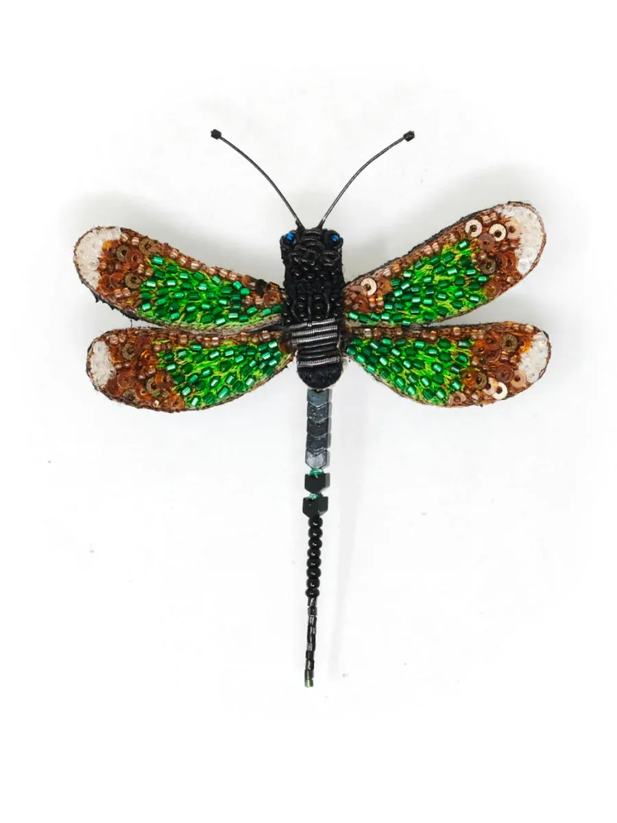 Banded Demoiselle Brooch Pin