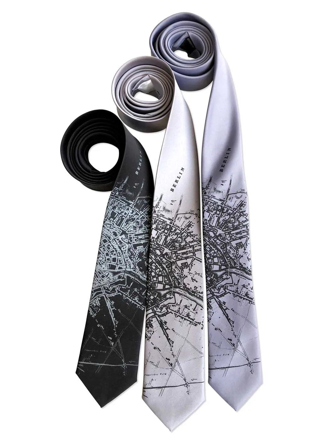 Berlin Map Necktie, German Map Tie