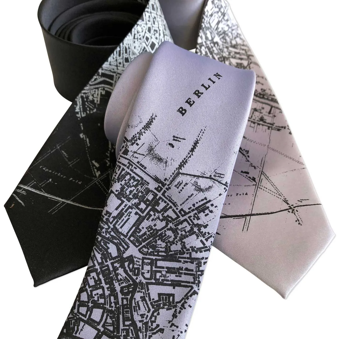 Berlin Map Necktie, German Map Tie