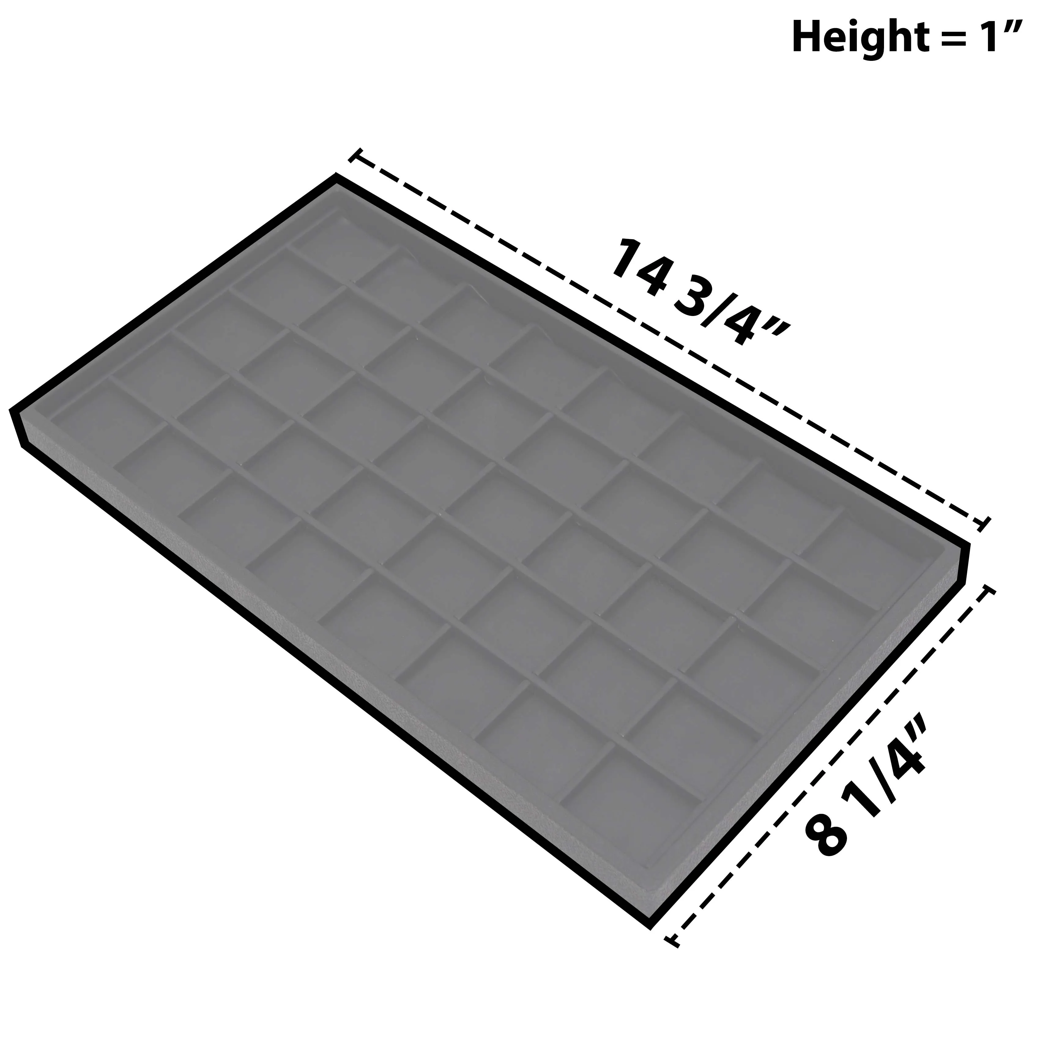 Black Faux Leather 40 Section Deluxe Tray Insert
