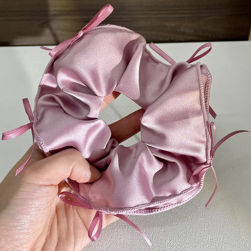 Bow Satin Scrunchies