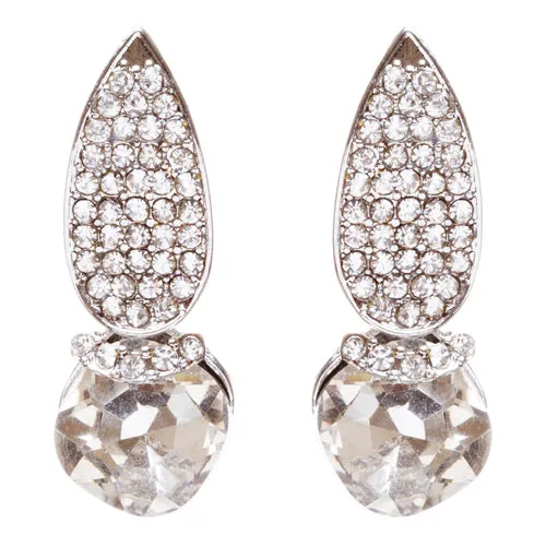 Bridal Wedding Jewelry Crystal Rhinestone Dazzling Chic Dangle Earrings E950 SV