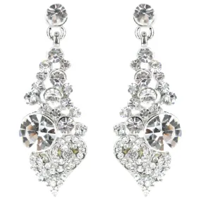 Bridal Wedding Prom Jewelry Chic Sparkling Crystal Rhinestone Earrings E1192 SV