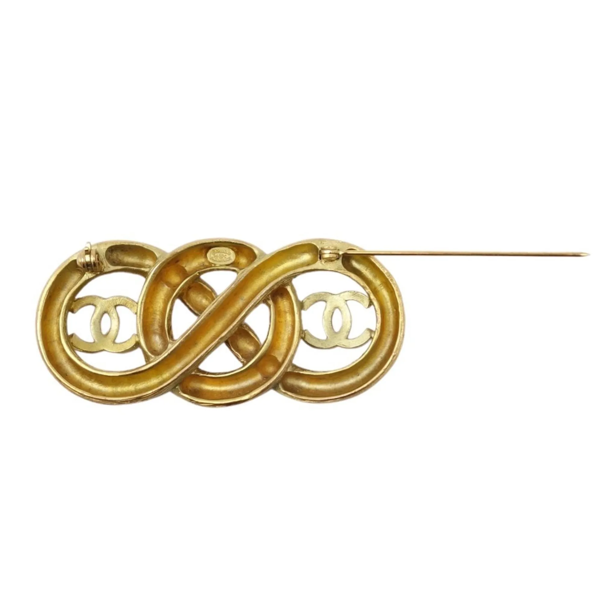 Chanel brooch 95C here mark ladies gold