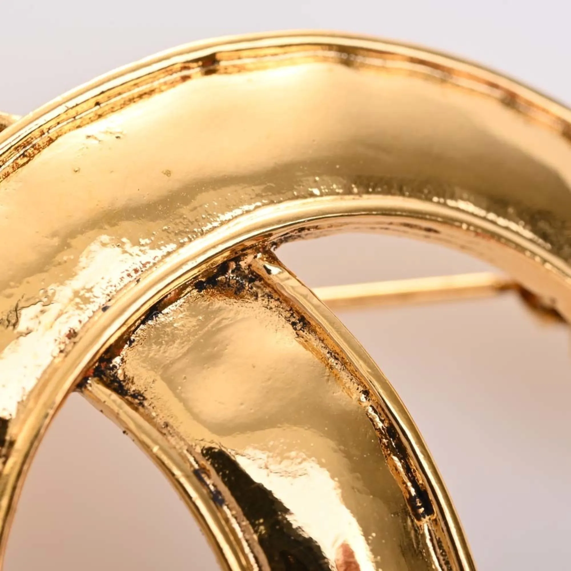 CHANEL Coco Mark Brooch Gold Ladies