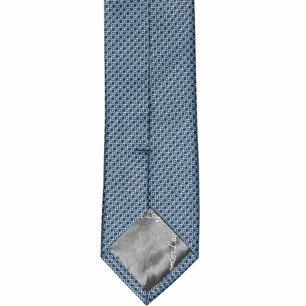 Dark Blue Henry Grain Pattern Slim Necktie, 2.5" Width