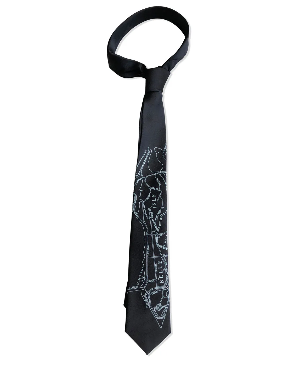Detroit Map Tie, Belle Isle Necktie