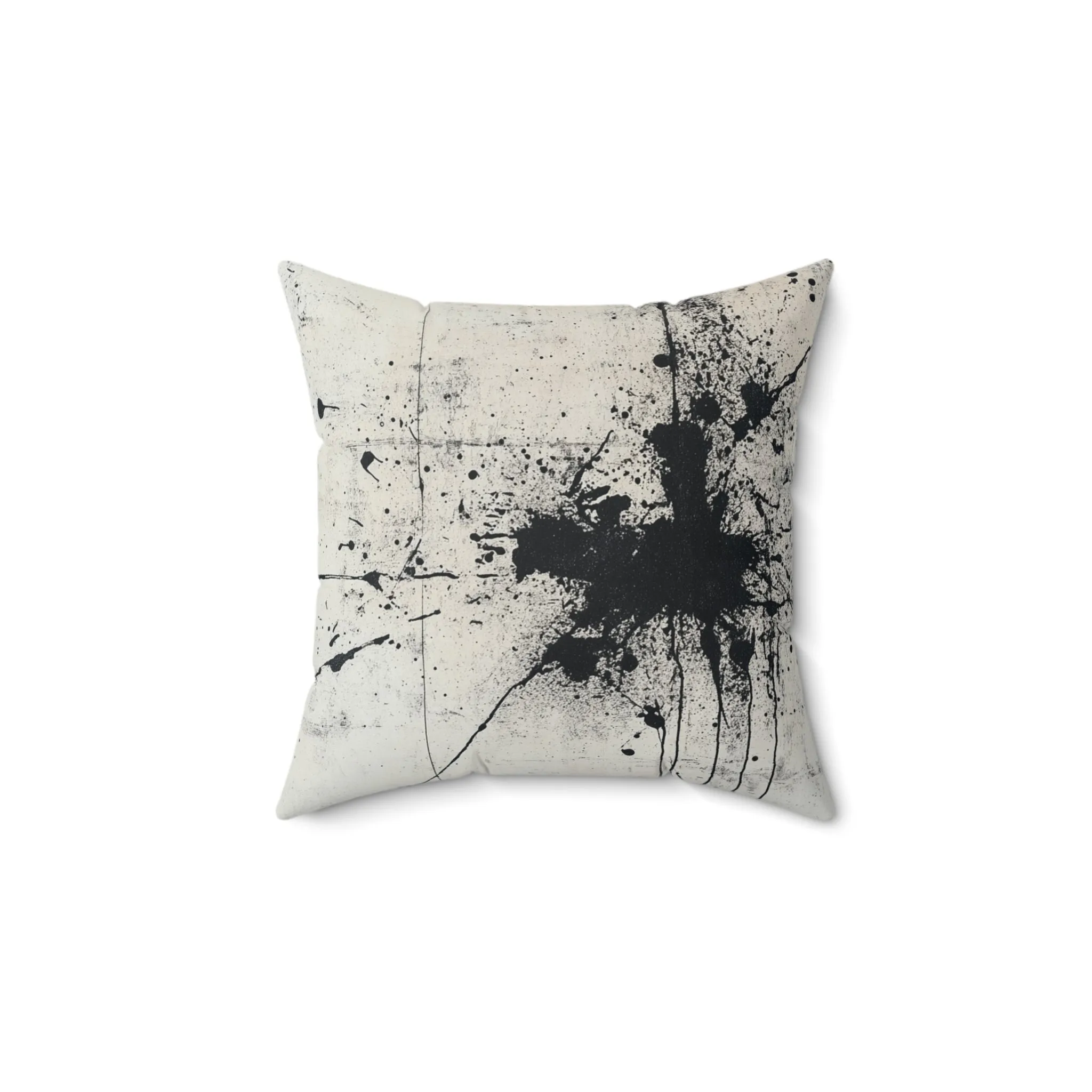 DUO MODERN "Abstract Black Splatter" Art Throw Pillow