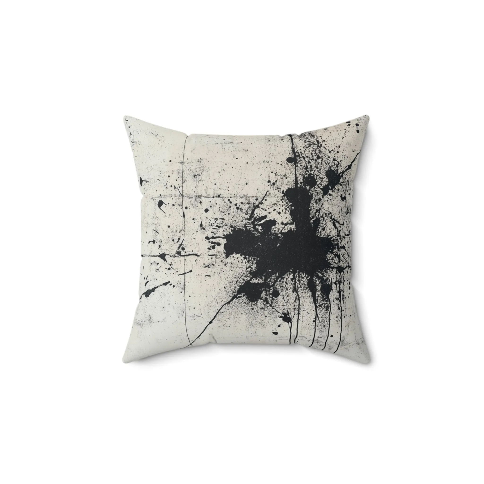 DUO MODERN "Abstract Black Splatter" Art Throw Pillow