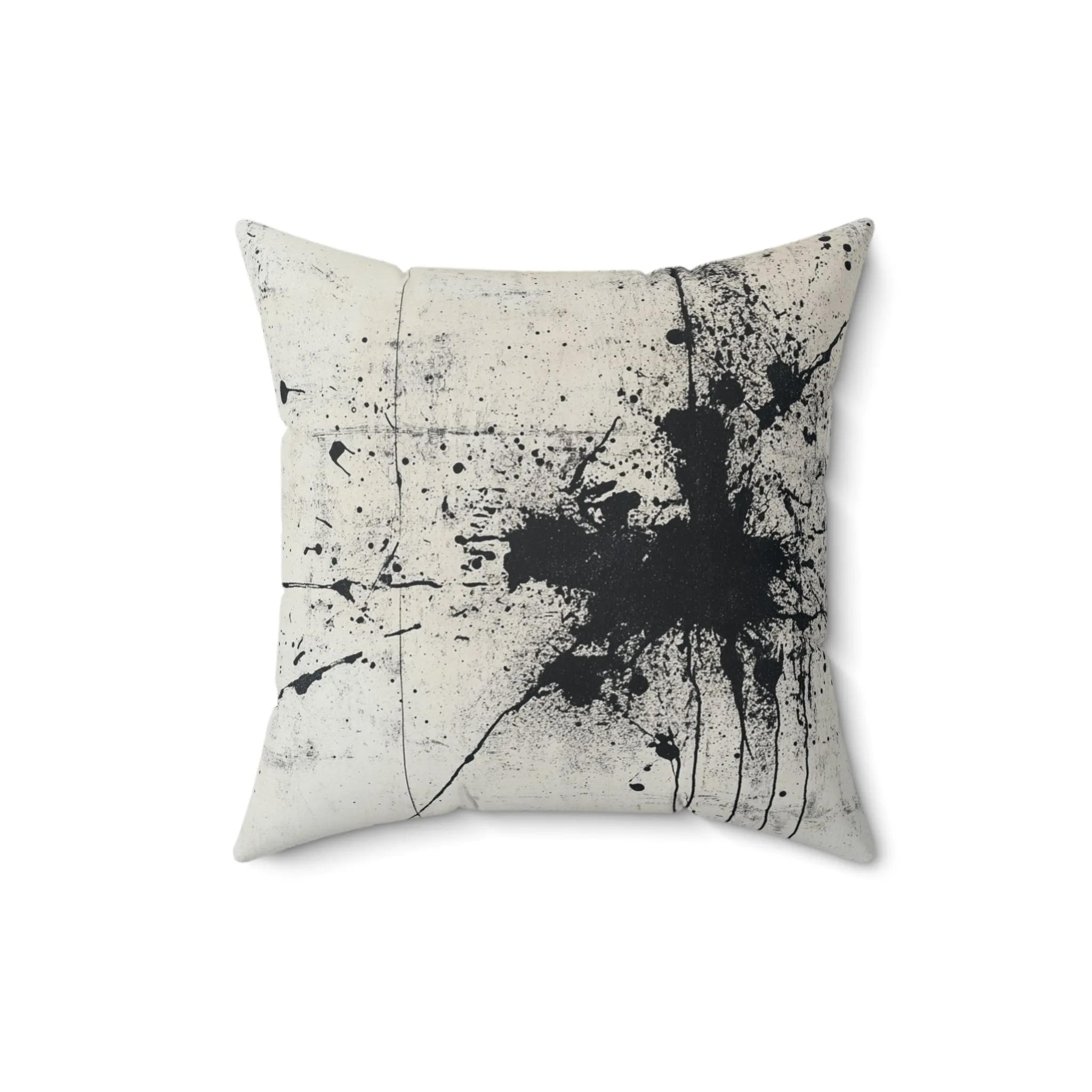 DUO MODERN "Abstract Black Splatter" Art Throw Pillow