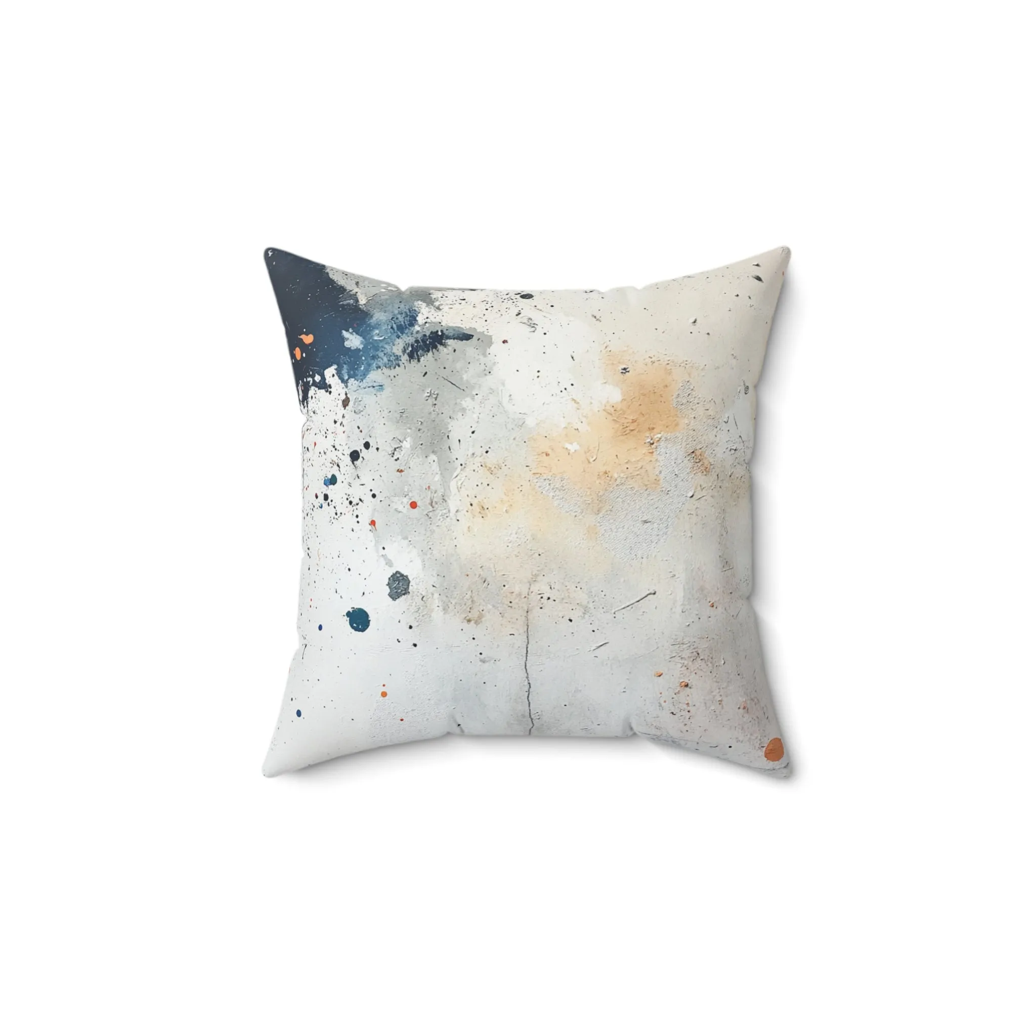 DUO MODERN "Abstract Paint Splatter" Spun Polyester Square Pillow