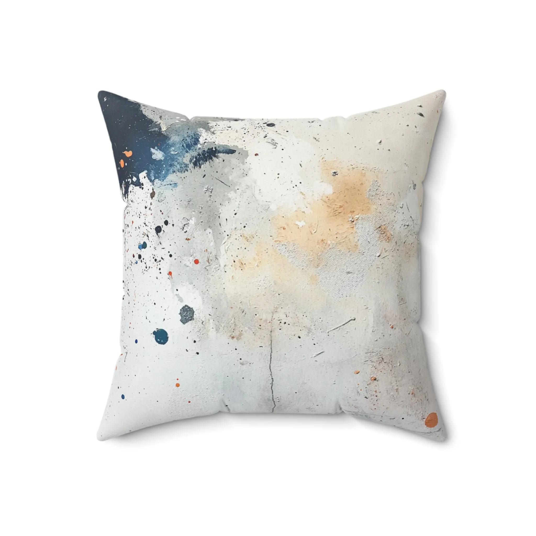 DUO MODERN "Abstract Paint Splatter" Spun Polyester Square Pillow