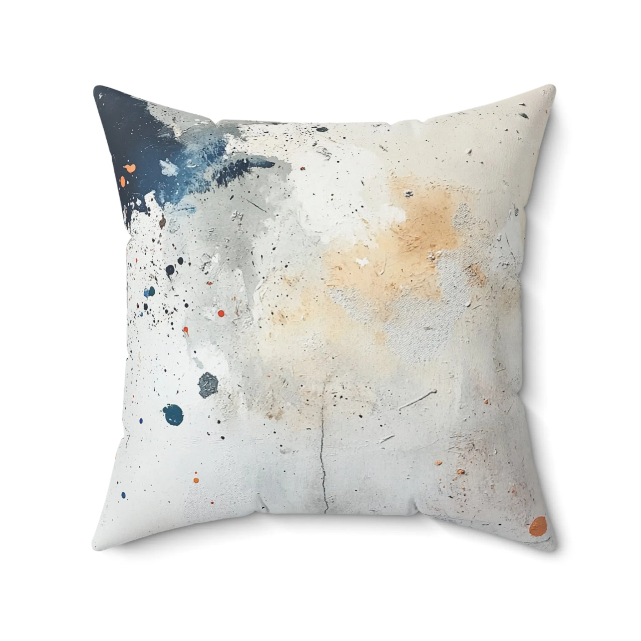 DUO MODERN "Abstract Paint Splatter" Spun Polyester Square Pillow