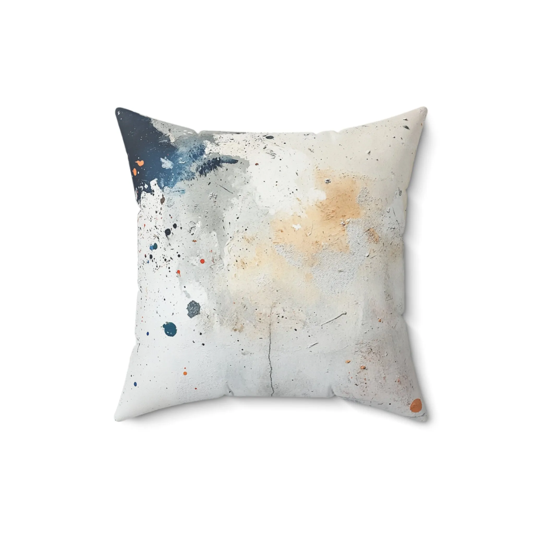 DUO MODERN "Abstract Paint Splatter" Spun Polyester Square Pillow