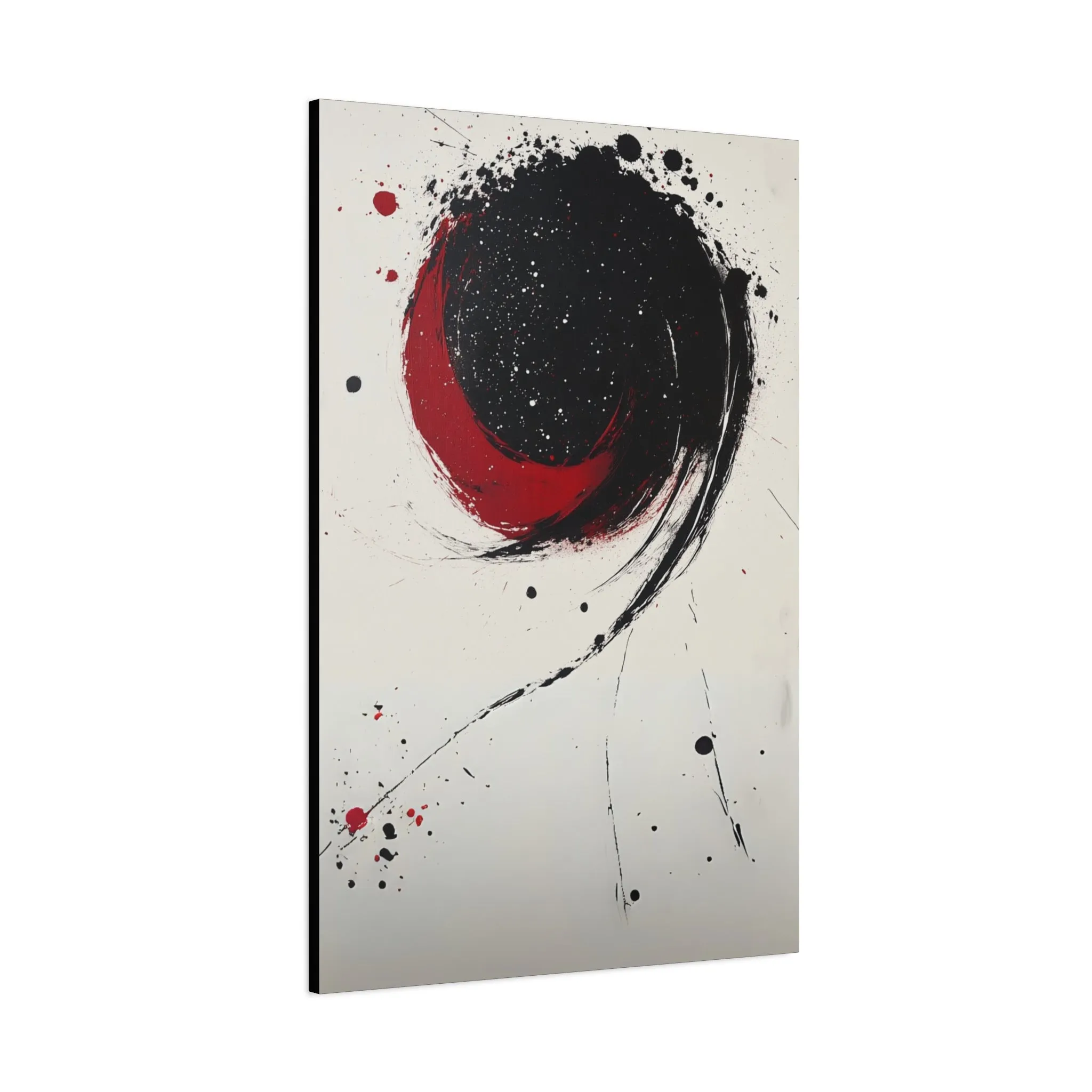 DUO MODERN "Abstract Red & Black Wall Art"