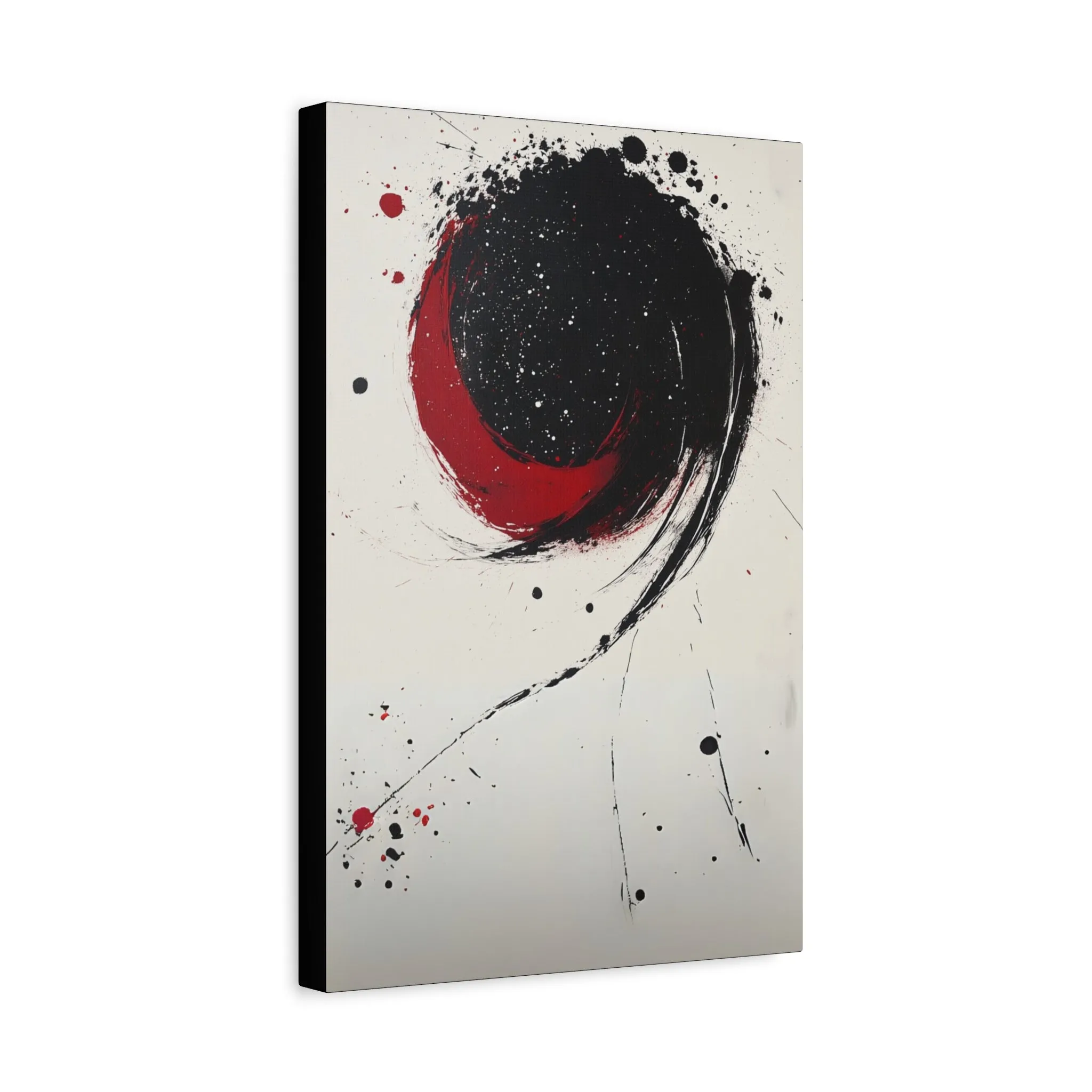 DUO MODERN "Abstract Red & Black Wall Art"