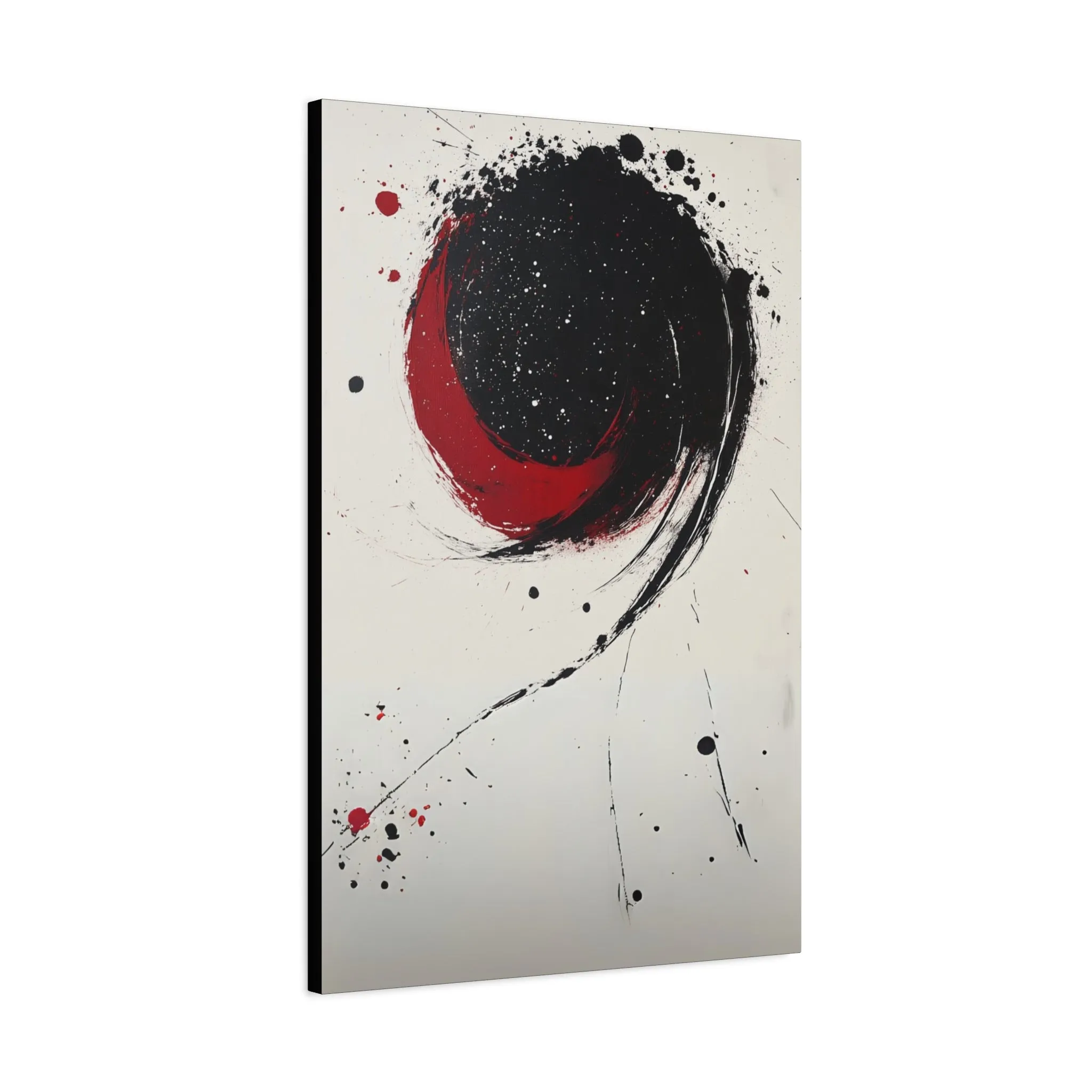 DUO MODERN "Abstract Red & Black Wall Art"