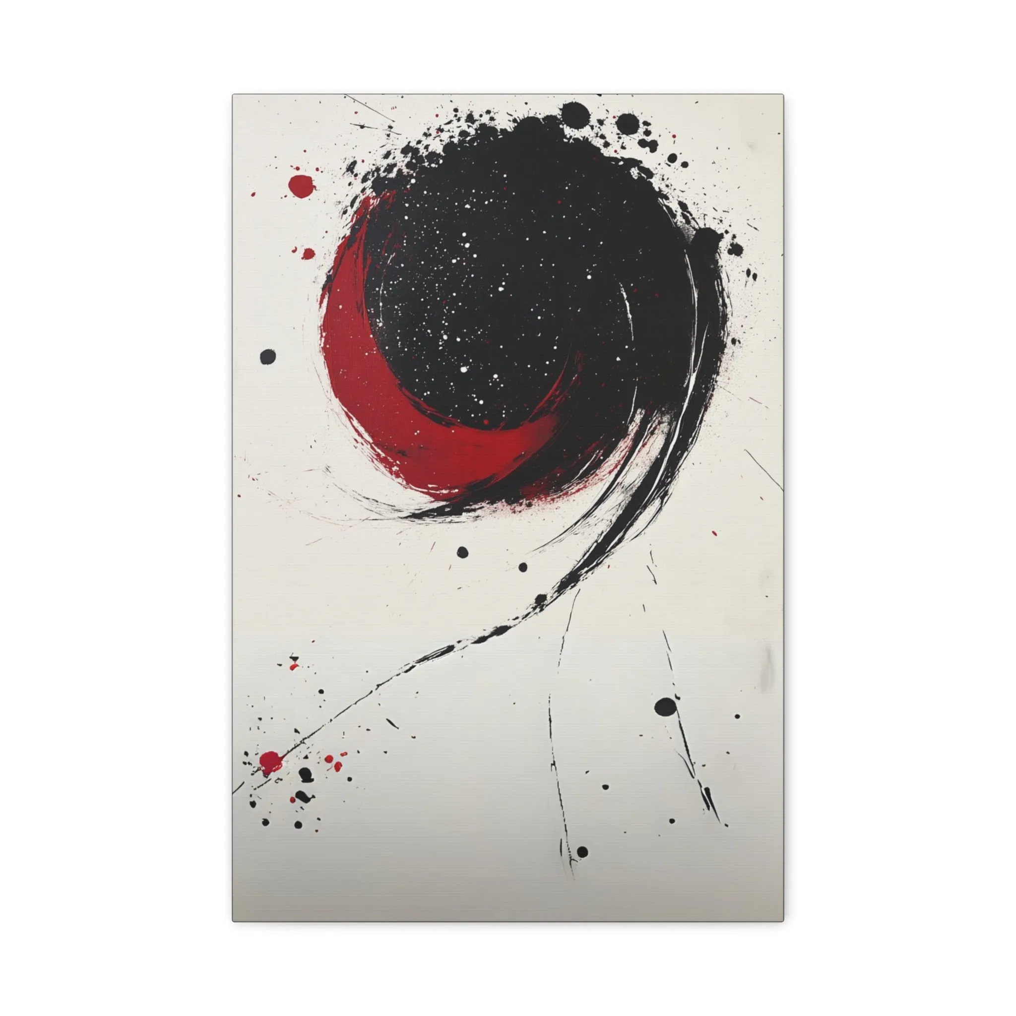 DUO MODERN "Abstract Red & Black Wall Art"