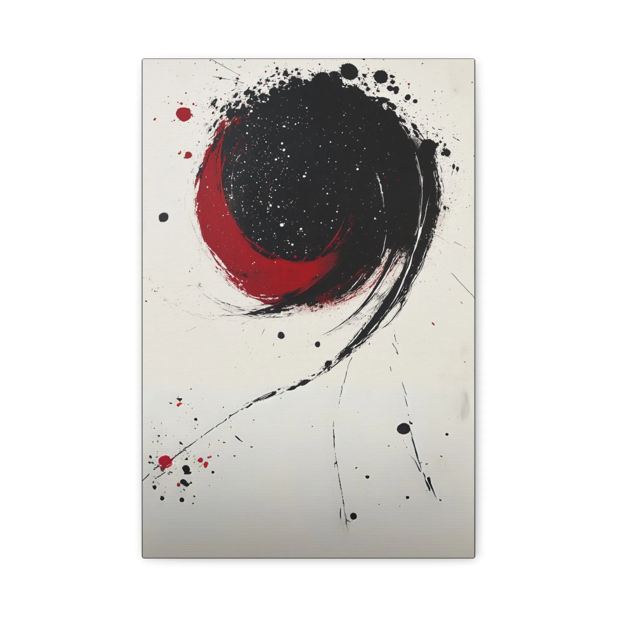 DUO MODERN "Abstract Red & Black Wall Art"