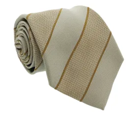 Gianfranco Ferre J99 9999 Beige Striped Silk Mens Tie