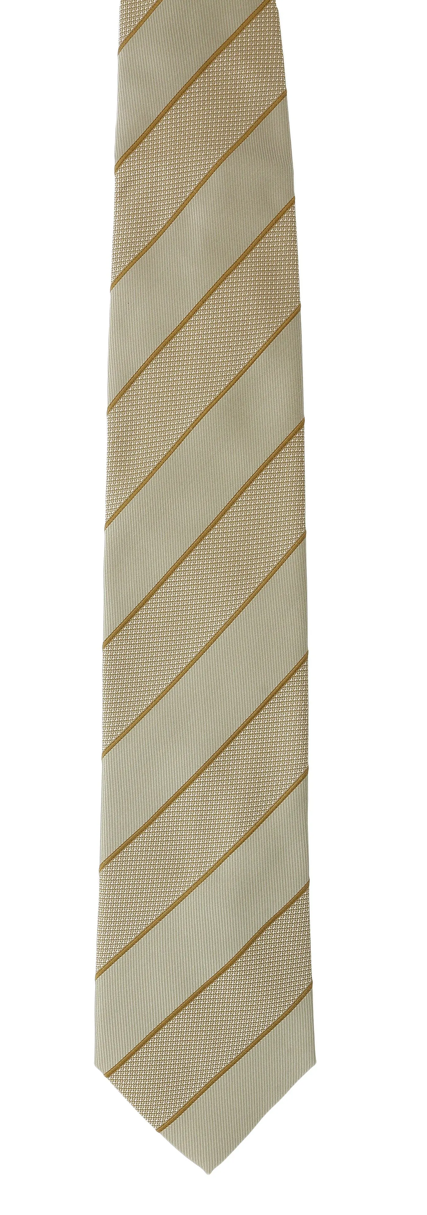 Gianfranco Ferre J99 9999 Beige Striped Silk Mens Tie