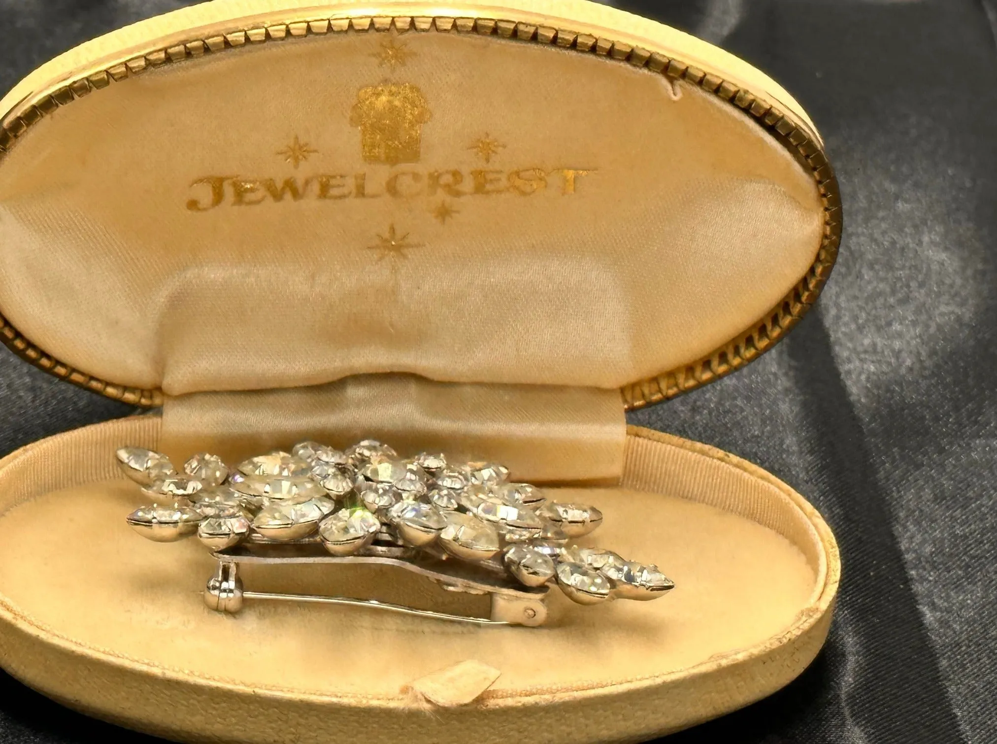 Glorious Vintage Jewel Crest Brooch