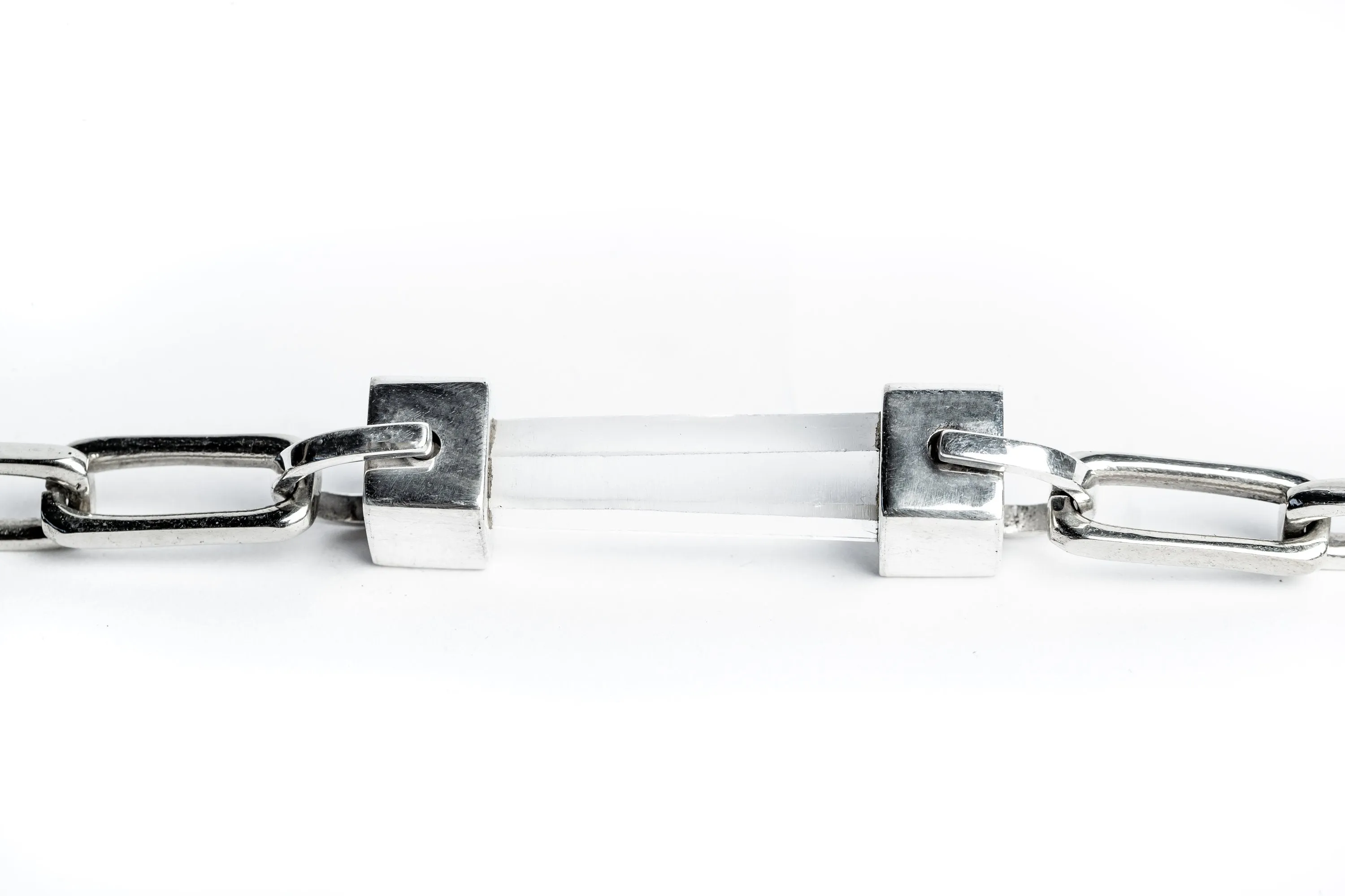 Hinge Crystal Silver Chain Choker Necklace