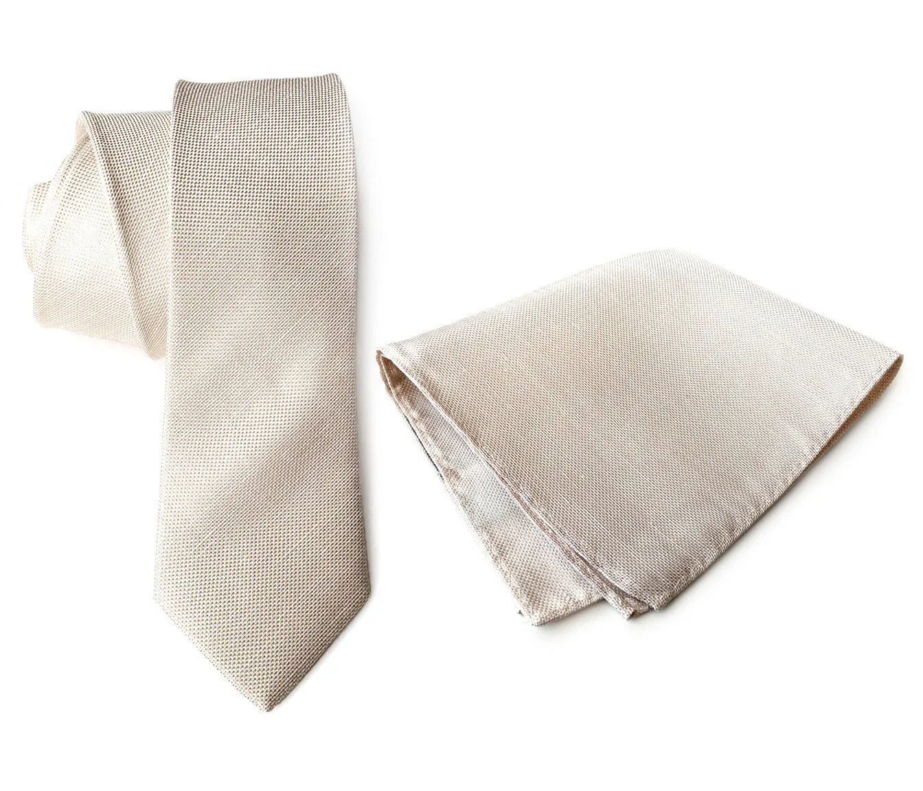 Light Khaki Linen Necktie. Solid Color Tie, Davison