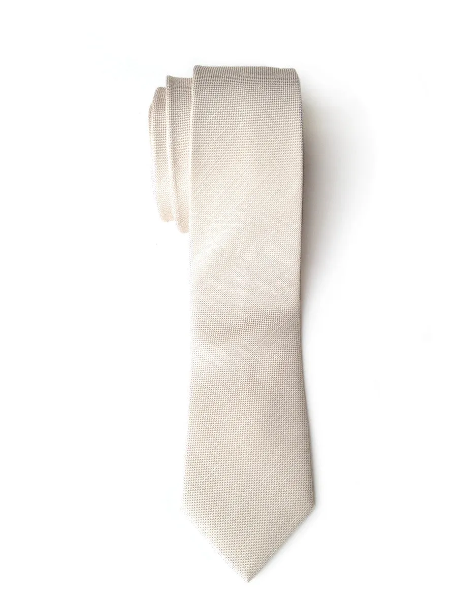 Light Khaki Linen Necktie. Solid Color Tie, Davison