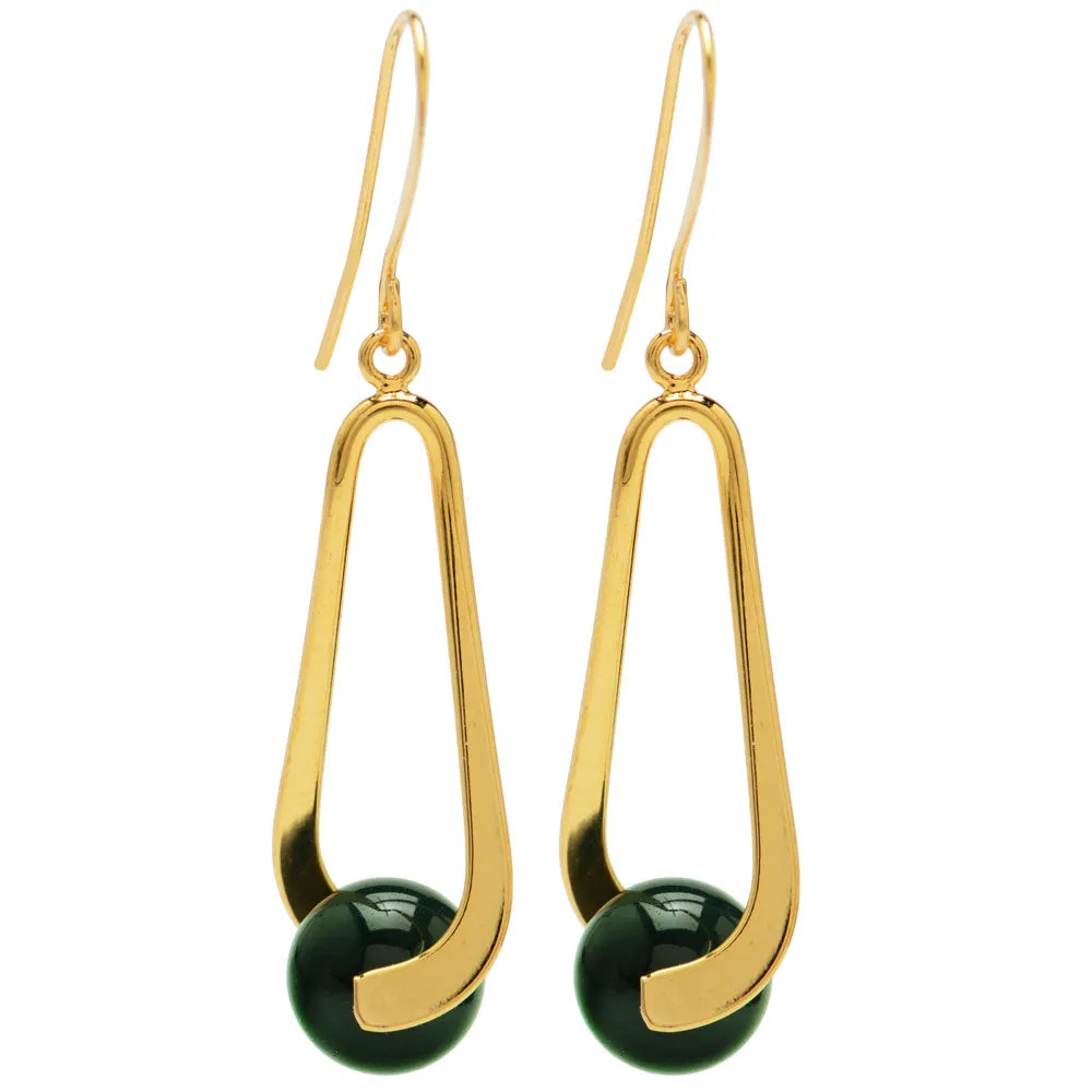 Malachite Drop Earrings