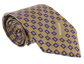 Missoni Square Gold/Blue Woven Pure Silk Tie