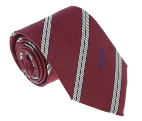 Missoni U4969 Red/Gold Regimental Pure Silk Tie