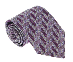 Missoni U5097 Lavender/Violet Chevron Pure Silk Tie