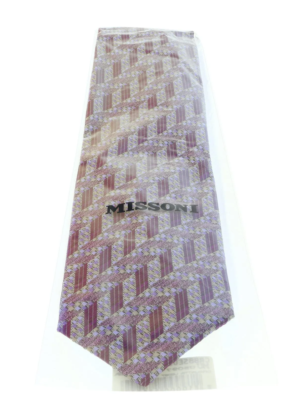 Missoni U5097 Lavender/Violet Chevron Pure Silk Tie