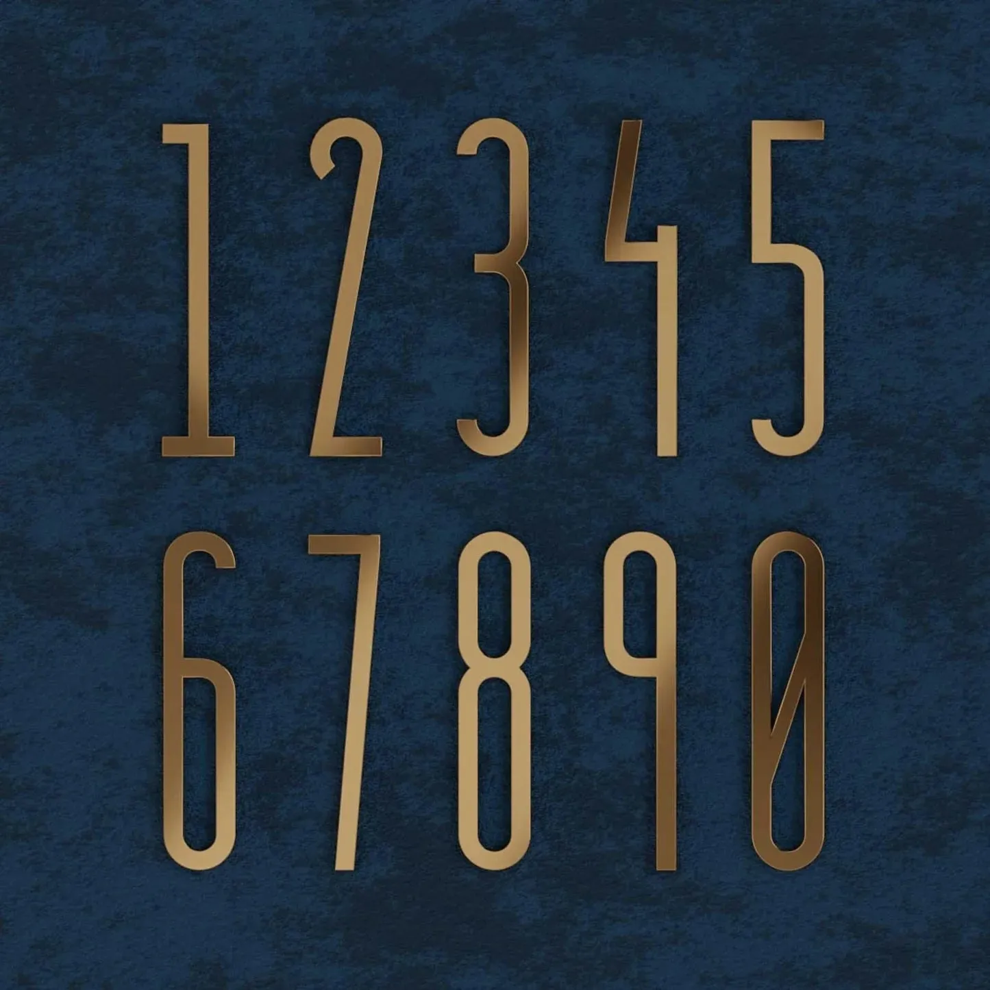 Modern Brass Door Numbers & Letters